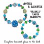 Handpainted Flowers "Sparkle" (child) Glow Stretch Bracelet