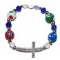 Hand-Painted Sideways Cross Teacher Appreciation Stretch Bracelet
