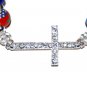 Hand-Painted Sideways Cross Teacher Appreciation Stretch Bracelet