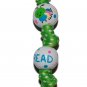 Handpainted Teacher's Little Book Worm Reading Keychain