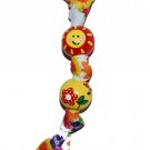 Handpainted Happy Sun & Clouds Keychain