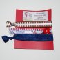 Handpainted Team Foldover Elastic FOE Hair Tie Bracelets - Set of 3