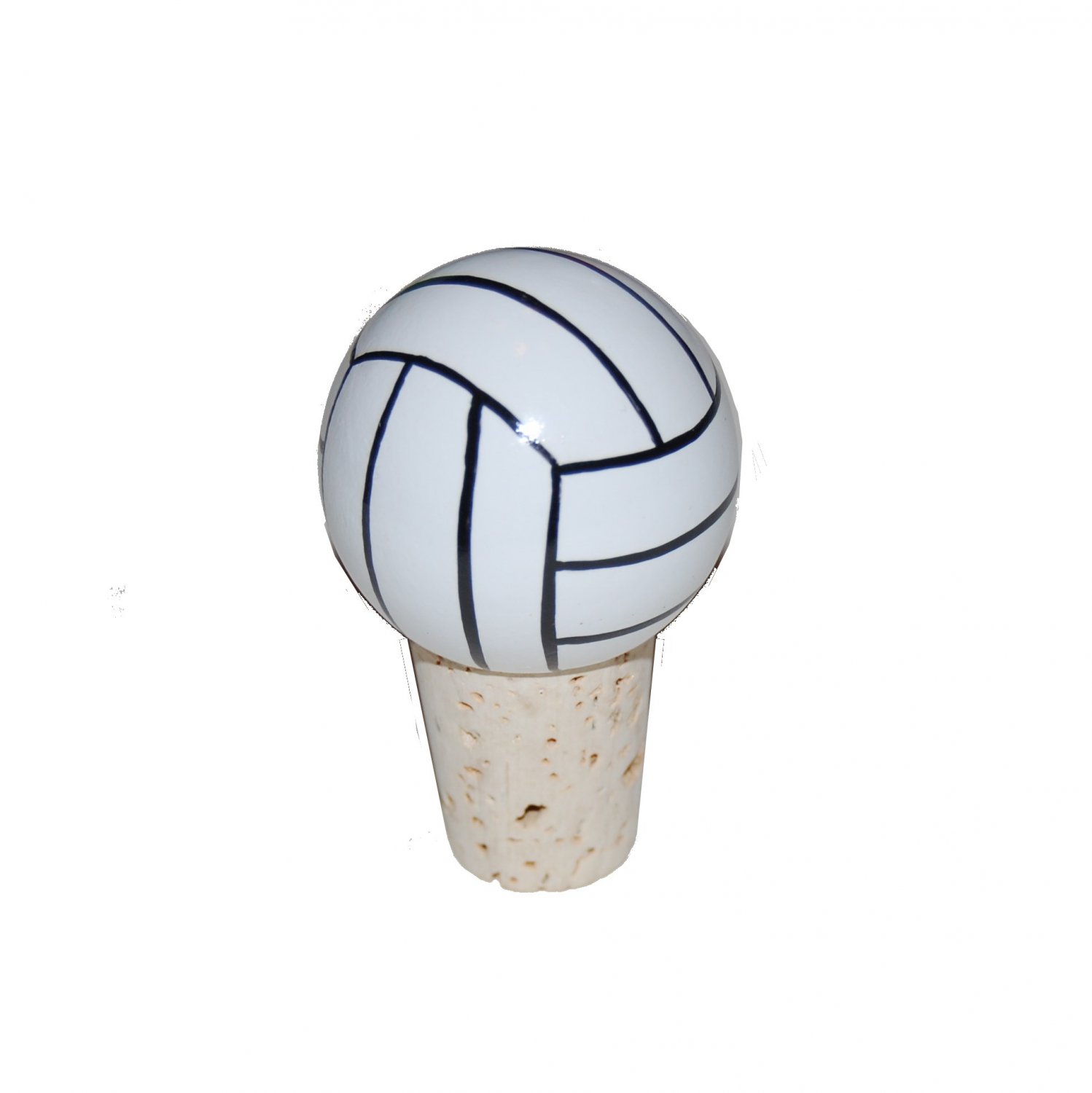 Handpainted Volleyball Wine Stopper