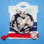 Baseball Handmade Flower Foe Elastic Headband & Matching Hair Tie