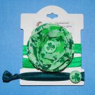 St. Patrick's Day Irish Handmade Flower Foe Elastic Headband & Matching Hair Tie