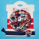 All About the Mouse Character Plaid Handmade Flower Foe Elastic Headband & Matching Hair Tie