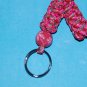 Handpainted Pink Angel Awareness Camo Paracord Keychain