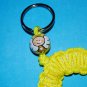 Handpainted Angel Pediatric Cancer Awareness Ribbon Heart Paracord Keychain
