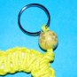 Handpainted Angel Pediatric Cancer Awareness Ribbon Heart Paracord Keychain