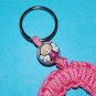 Handpainted Breast Cancer Awareness Angel Paracord Heart Keychain