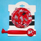 Kitty Cats Handmade Flower Foe Elastic Headband & Matching Hair Tie