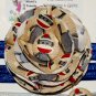 Sock Monkey Handmade Flower Foe Elastic Headband & Matching Hair Tie