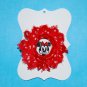 All About the Mouse Character Shabby Flower Foe Elastic Headband & Matching Hair Tie