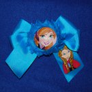 Handpainted Anna Character Grosgrain Ribbon Large Bow Hair Clip