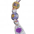 Handpainted Best Friend Peanut & Jelly Cookies & Milk Grosgrain Ribbon Keychain