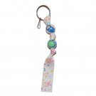 Handpainted Bundle of Joy Baby Shower Boy Grosgrain Ribbon Keychain