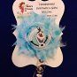 Olaf Inspired Retractable ID Badge Card Holder Pull Reel Belt Clip Blue Lanyard