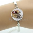 Personalized boys accessory case for San Francisco 49ers team golden helmet picture bracel