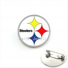 Trendy sports series jewelry case for Pittsburgh Steelers team logo brooches simple style