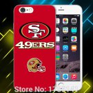 1pcs NFL 49ers logo hard white Skin Case for iphone6 6S i7(4.7inch) and i6Splus i7plus(5.5