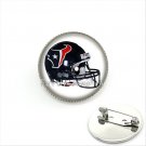 Retro black rugby sports team helmet picture brooch pins case for Houston Texans team jewe