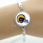 Newest mix 32 NFL football sport bracelet case for St.Louis Rams team helmet image bracele