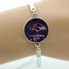 Cool men bracelets case for Baltimore Ravens team Newest mix 32 NFL team bracelet glass fo