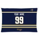 Custom St Louis Rams Football Pillowcase NFL Pillow Case Cover Your Name and Number Person