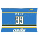 Custom San Diego Chargers Football Pillowcase NFL Pillow Case Cover Your Name Number Perso