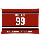 Custom Atlanta Falcons Football Pillowcase NFL Pillow Case Cover Your Name Number Personal