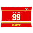 Custom Kansas City Chiefs Football Pillowcase NFL Pillow Case Cover Your Name Number Perso