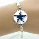 Cool ball fans jewelry case for Dallas Cowboys team Newest mix 32 NFL team bracelet glass
