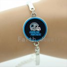 Cool ball fans jewelry case for Carolina panthers helmet Newest rugby NFL team bracelet tr