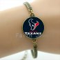 Trendy ball fans jewelry case for Houston Texans team Newest mix 32 NFL team bracelet glas
