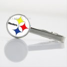Newest fashion rugby men tie bar clips case for Pittsburgh Steelers team NFL american foot
