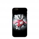 2017 hot sale 10278 NCAA Wisconsin Badgers Hard transparent Cover cell phone Case for iPhone 4