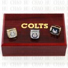 Factory Direct sale Team Logo wooden case 3pcs Set 1970 2006 2009  Indianapolis Colts Super Bow