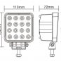 4.5 inch 48W LED Work Light Flood Spot 16X3W 3500lm Tractor Off road Car 4X4 4WD Fog Lamps 12V 24V