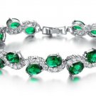 75% OFF Emerald  925 Sterling Silver Overlay Jewelry Sets ( 4 ps)