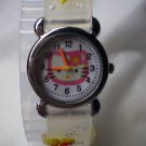 Hello Kitty 3 dimensional wrist children watch with white rubber band