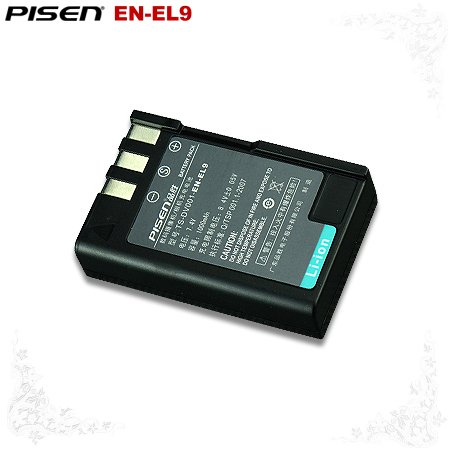 Pisen Nikon D3000 D40 D40x D60 D5000 EN-EL9 Camera Battery Free Shipping