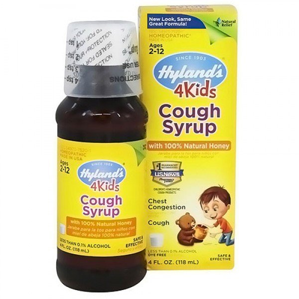 Hylands cough syrup with 100 natural honey for kids 4 oz