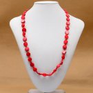 Fashion red sea natural coral gemstone beaded necklace ! Gift Love & Jewelry
