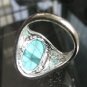 Fashion Thailand silver ring green Turquoise stone size 11.5 Gift Jewelry & Love