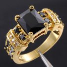 Royal desaign 10k gold filled black sapphire man ring size 10 ! Gift & Jewelry