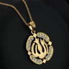 Fashion 18k gold plated Allah islam design Pendant & chain ! Gift Jewelry & Love