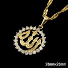 Fashion 24k gold plated allah Islam pendant & necklace ! Gift Jewelry & Love