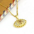 24k gold plated Allah Islamic Pendant and necklace ! Mashallah Islam Jewelry