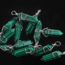Fashion silver 925 necklace & pendant set malachite gemstone ! Gift & Jewelry