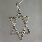 Silver 925 star of David pendant & sterling necklace